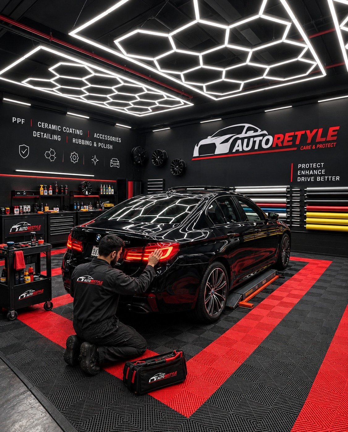 Inside the Auto ReStyle studio — PPF and ceramic coating work in progress